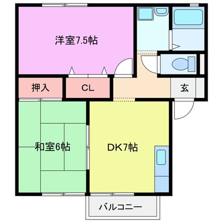 エバーグリーン南山 Ａ棟の物件間取画像